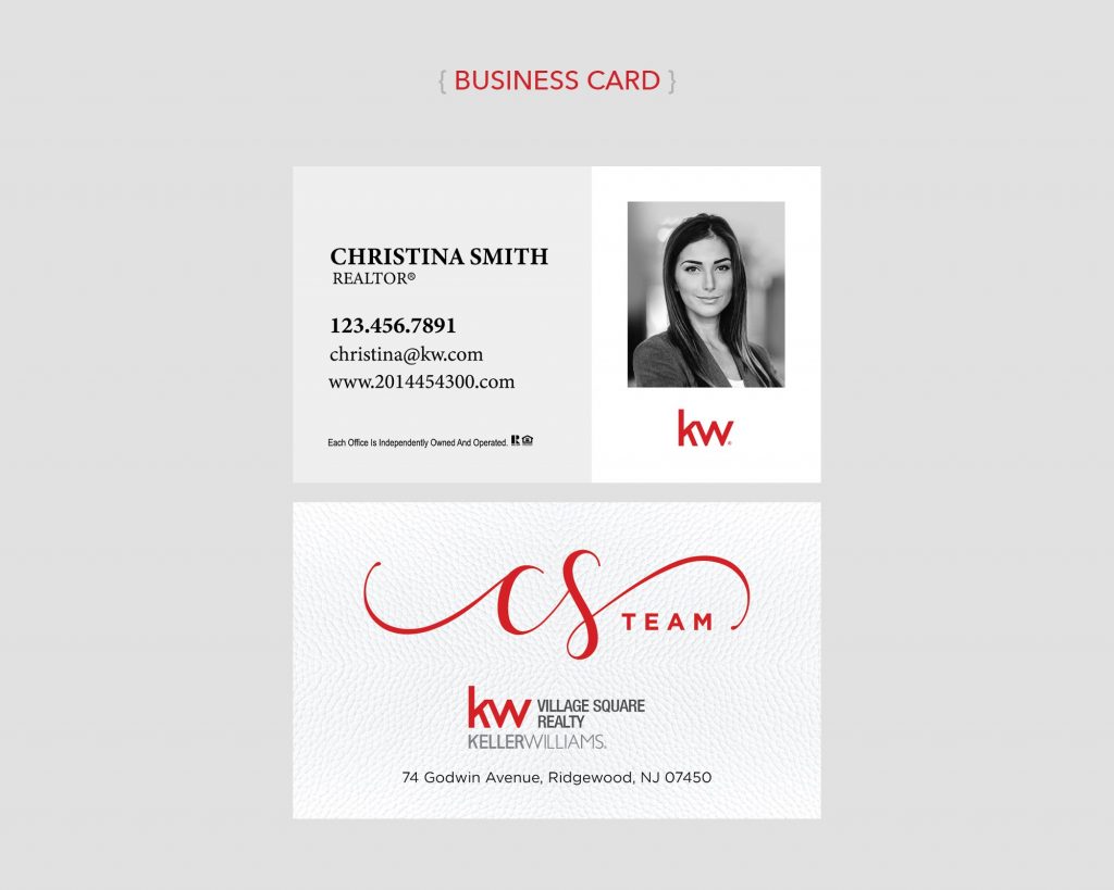 Keller Williams Village Square / Ridgewood Ivory Business Card MLMS