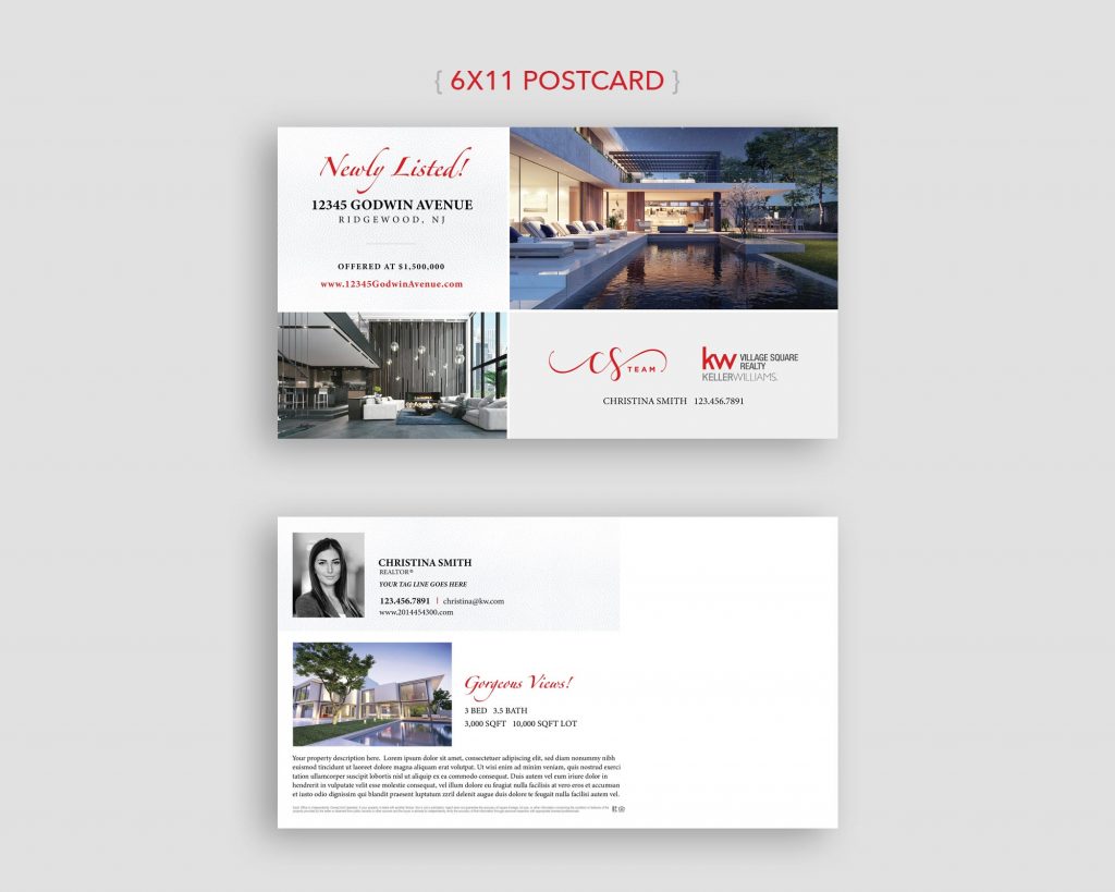 Keller Williams Village Square / Ridgewood Ivory Super Jumbo Postcard